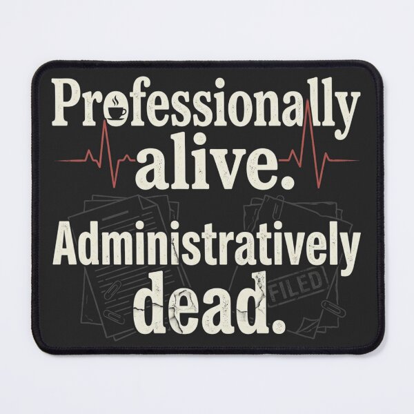 Item preview, Professionally Alive, Administratively Dead – Healthcare Humor designed and sold by Mirgonhood.