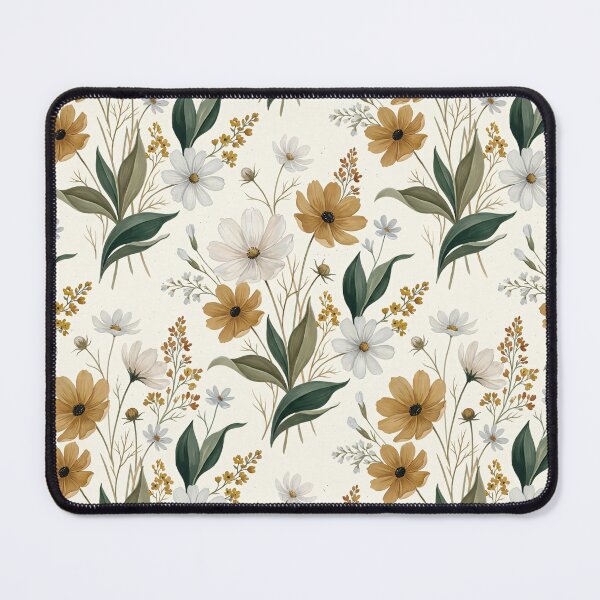 Item preview, Vintage Boho Mustard Yellow Farmhouse Floral designed and sold by arteresting-art.