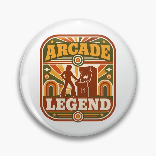 Item preview, Arcade Legend Retro Gaming Sticker Gift designed and sold by RedRubyBubble.