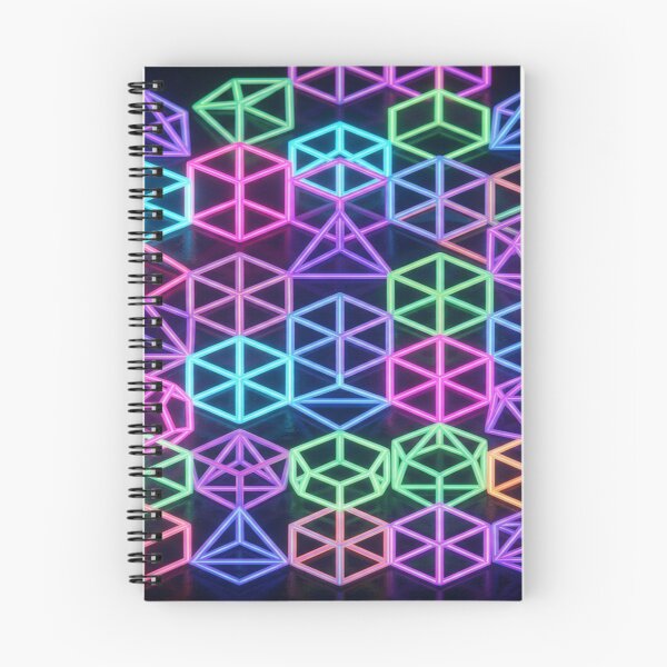 Item preview, Vibrant Interlocking Neon 3D Geometric Pattern designed and sold by Solomon-Ent-144.