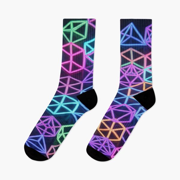 Item preview, Vibrant Interlocking Neon 3D Geometric Pattern designed and sold by Solomon-Ent-144.