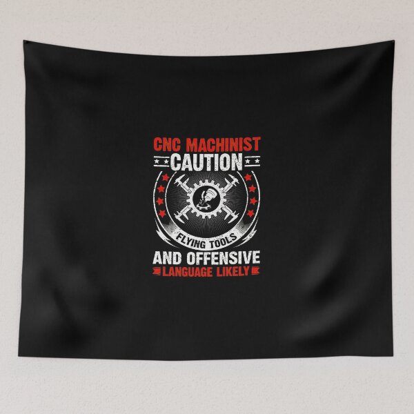Item preview, Machinist Caution Flying Tools Offensive Language Likely designed and sold by laflera.