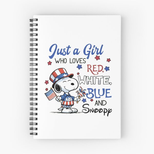Item preview, Just a Girl Who Loves Red White Blue and Snoopy  designed and sold by maegilldepus.
