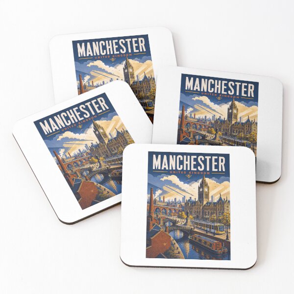 Item preview, Manchester Travel Poster Vintage Retro Art designed and sold by windmildesigner.