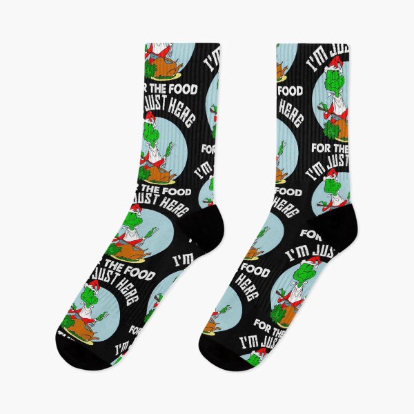 Item preview, Funny Grinch Christmas  I'M Justs Here For The Food designed and sold by RakeshPatelArt.