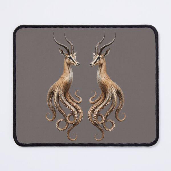 Item preview, Majestic Antelope Octopus Hybrid - Surreal Fantasy Art designed and sold by Mementoo.
