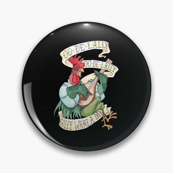 Item preview,  Alan-A-Dale Rooster  Oo-De-Lally Golly What A Day Tattoo Watercolor designed and sold by SherriSykes.