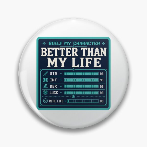 Item preview, Built My Character RPG Gaming Sticker Gift designed and sold by RedRubyBubble.