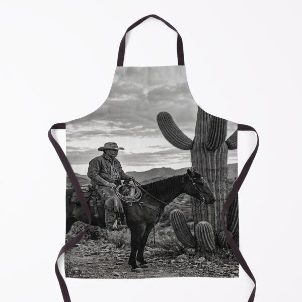 Item preview, Lone Cowboy Mounted Beside Saguaro Cactus designed and sold by Solomon-Ent-144.