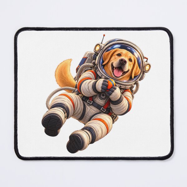 Item preview, Labrador Astronaut with Favorite Ball – Vintage Space Dog designed and sold by builtforyou.