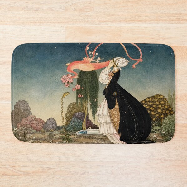 Item preview, Fairy Tale Wall Art Enchanted Bird and Elegant Lady Kay Nielsen Vintage Fantasy Illustration designed and sold by RickE.