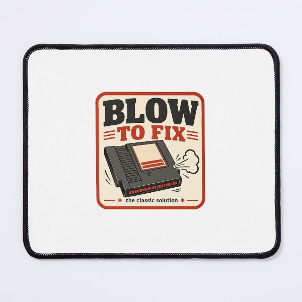 Item preview, Blow to Fix Retro Gaming Sticker Gift designed and sold by RedRubyBubble.