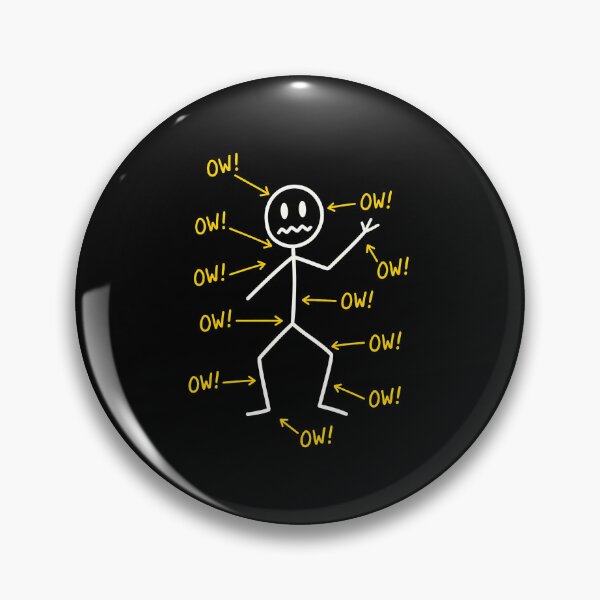 Item preview, Stick Figure Everything Hurts OW Sarcastic designed and sold by bobcatmarty.
