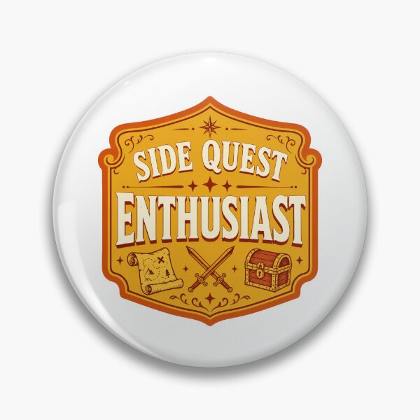 Item preview, Side Quest Enthusiast Funny Gamer Sticker Gift designed and sold by RedRubyBubble.