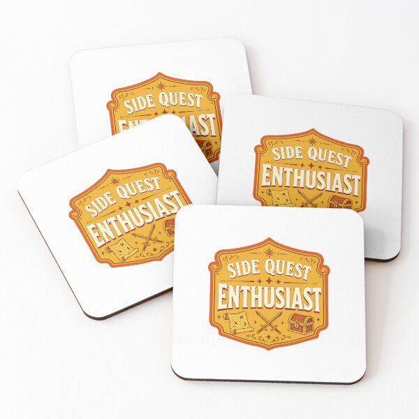 Item preview, Side Quest Enthusiast Funny Gamer Sticker Gift designed and sold by RedRubyBubble.