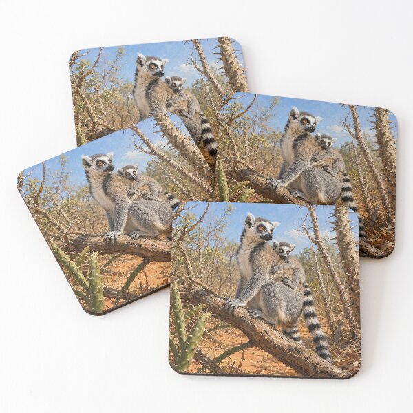 Item preview, Ring-Tailed Lemur Mother and Baby designed and sold by Pixel Junkies Studio.