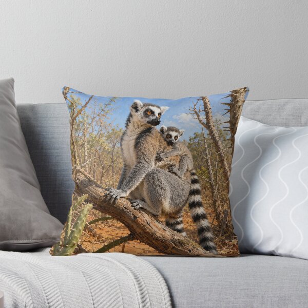 Item preview, Ring-Tailed Lemur Mother and Baby designed and sold by Pixel Junkies Studio.
