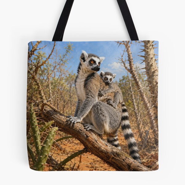 Item preview, Ring-Tailed Lemur Mother and Baby designed and sold by Pixel Junkies Studio.