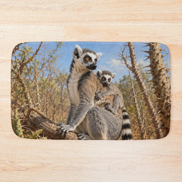 Item preview, Ring-Tailed Lemur Mother and Baby designed and sold by Pixel Junkies Studio.