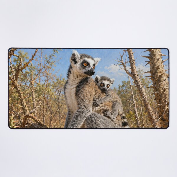 Item preview, Ring-Tailed Lemur Mother and Baby designed and sold by Pixel Junkies Studio.