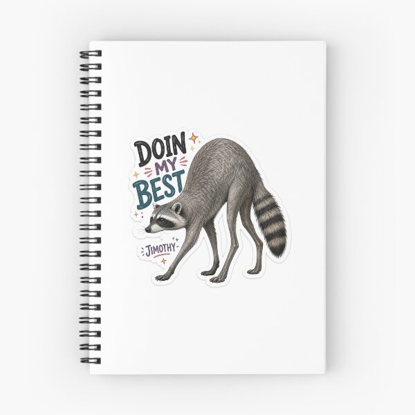 Artikelvorschau, Ich gebe mein Bestes – Jimothy Waschbär-Aufkleber entworfen und verkauft von RedRubyBubble.
