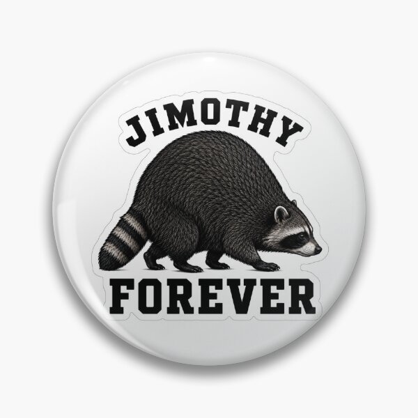 Aperçu de l'œuvre Autocollant Jimothy Forever Raccoon créée et vendue par RedRubyBubble.