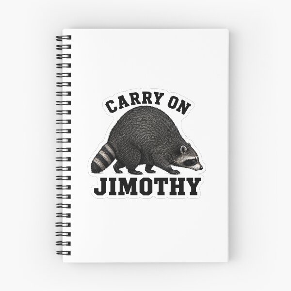 Item preview, Pegatina de Carry On Jimothy Raccoon designed and sold by RedRubyBubble.