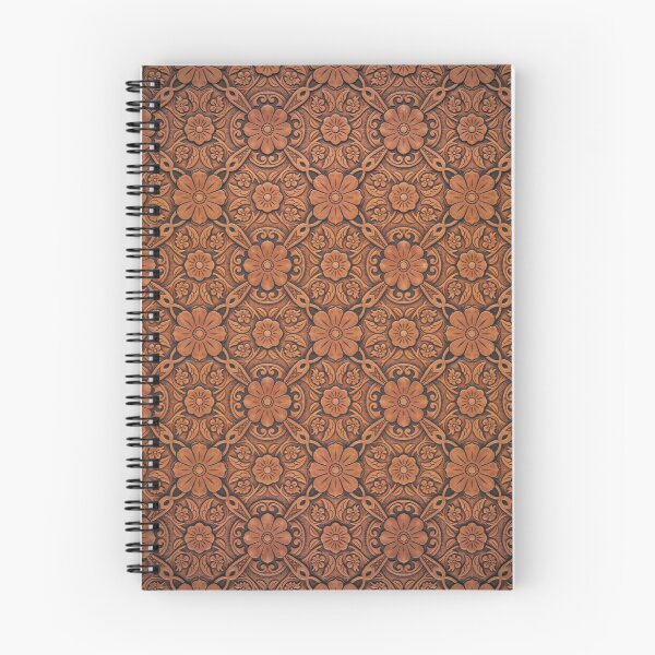 Item preview, Western Tooled Brown Leather Pattern designed and sold by CoastalEmp.