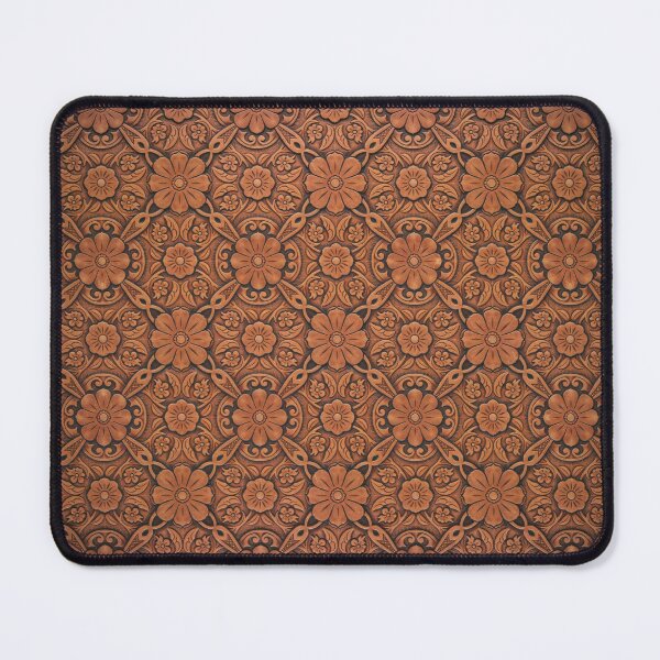 Item preview, Western Tooled Brown Leather Pattern designed and sold by CoastalEmp.