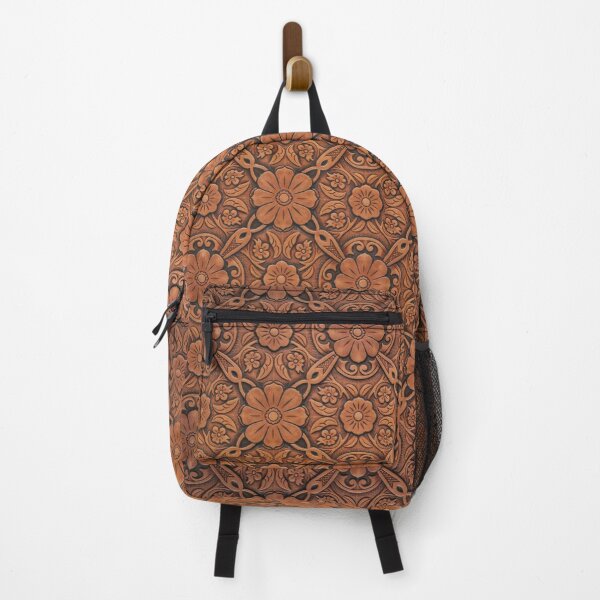 Item preview, Western Tooled Brown Leather Pattern designed and sold by CoastalEmp.