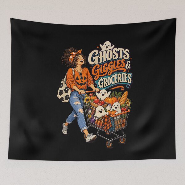 Item preview, Ghosts Giggles and Groceries Halloween Mom designed and sold by VioletNance.