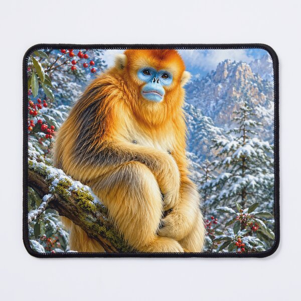 Item preview, Golden Snub-Nosed Monkey in Winter designed and sold by Pixel Junkies Studio.
