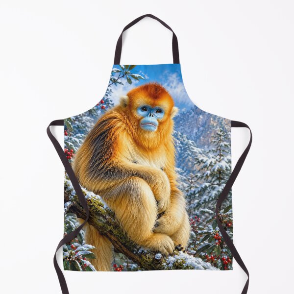 Item preview, Golden Snub-Nosed Monkey in Winter designed and sold by Pixel Junkies Studio.