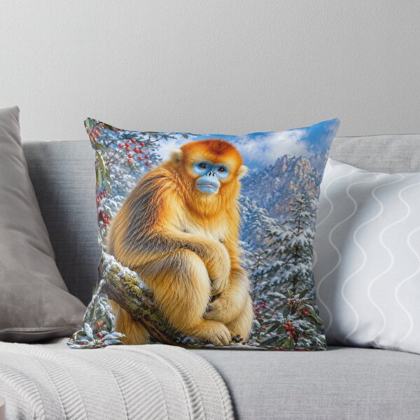 Item preview, Golden Snub-Nosed Monkey in Winter designed and sold by Pixel Junkies Studio.