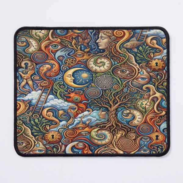 Item preview, Interlocking Dreamscape: Seamless Surrealist Canvas Tapestry designed and sold by Solomon-Ent-144.