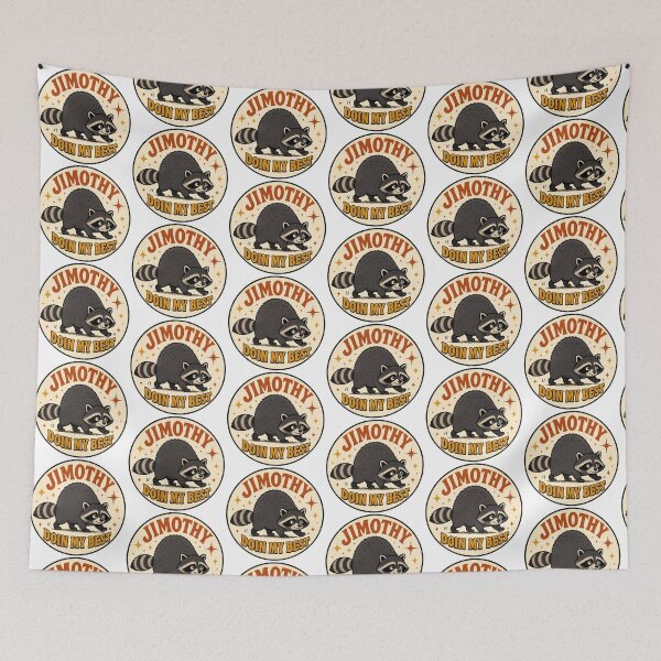 Item preview, Jimothy Raccoon Best Raccoon Sticker designed and sold by RedRubyBubble.