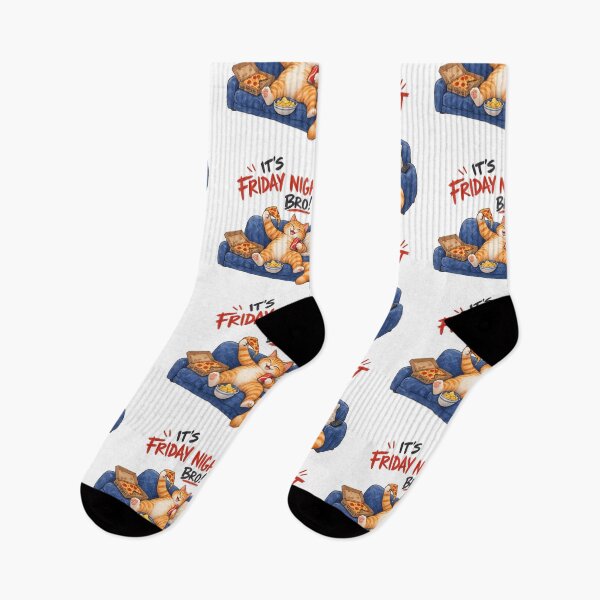 Item preview, It's Friday Night Bro! - Funny & Relaxed Pizza Cat! designed and sold by WeLoveCatss.