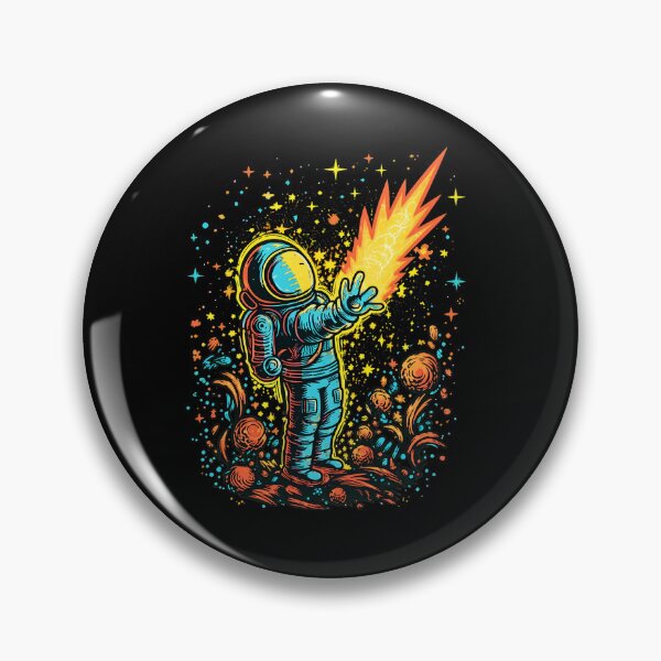 Item preview, Cosmic Explorer Astronaut Reaching for Fiery Comet designed and sold by hanswe.
