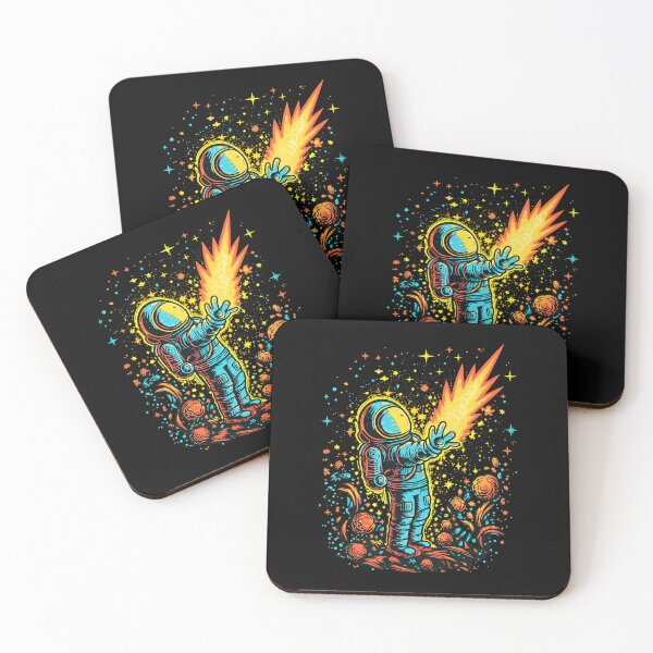 Item preview, Cosmic Explorer Astronaut Reaching for Fiery Comet designed and sold by hanswe.