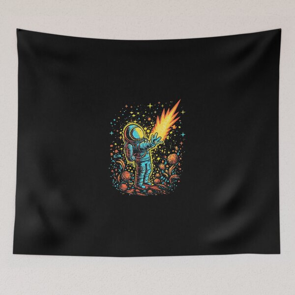 Item preview, Cosmic Explorer Astronaut Reaching for Fiery Comet designed and sold by hanswe.
