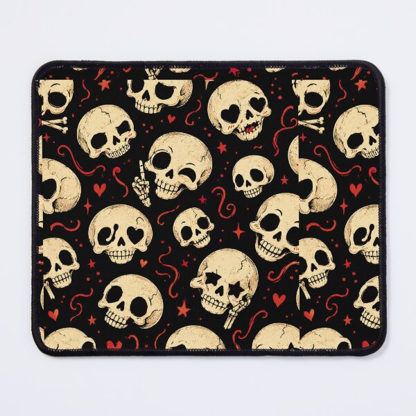 Item preview, Cute Kawaii Skeleton Skulls Halloween Seamless Pattern – Spooky Love & Retro Horror Aesthetic designed and sold by JatCreative.