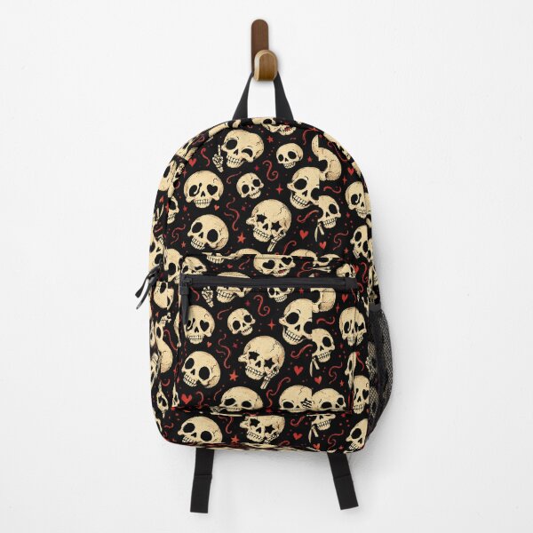 Item preview, Cute Kawaii Skeleton Skulls Halloween Seamless Pattern – Spooky Love & Retro Horror Aesthetic designed and sold by JatCreative.