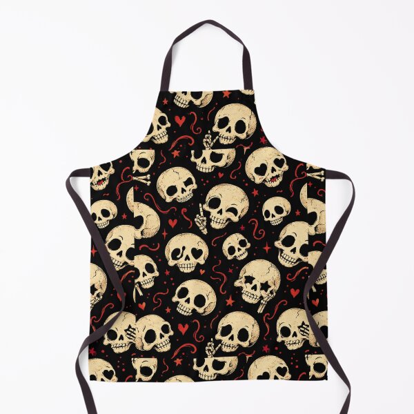 Item preview, Cute Kawaii Skeleton Skulls Halloween Seamless Pattern – Spooky Love & Retro Horror Aesthetic designed and sold by JatCreative.