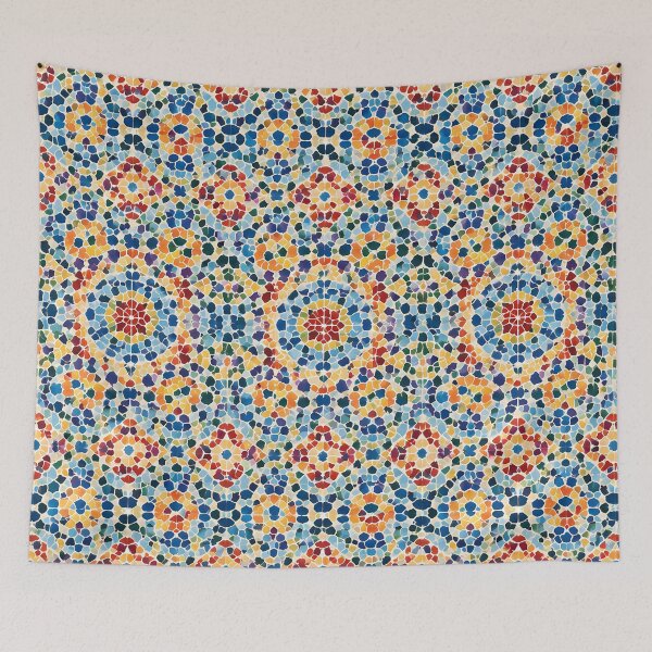 Item preview, Colorful Vibrant Geometric Tile Mosaic Pattern designed and sold by zenjiinspired.
