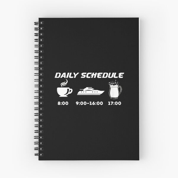 Item preview, Daily Schedule Coffee Yacht Drinks Fun Graphic designed and sold by mewsahme.