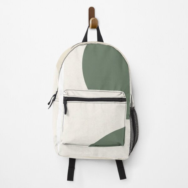 Item preview, Half-Moon Arch Duo | Minimalist Sage and Cream Geometric Print designed and sold by Zaramodo.
