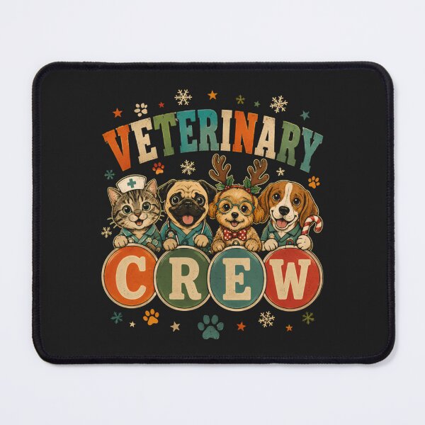 Item preview, Veterinary Crew Vet Tech Veterinarian Christmas Animals Scrub designed and sold by abig-eiyana.