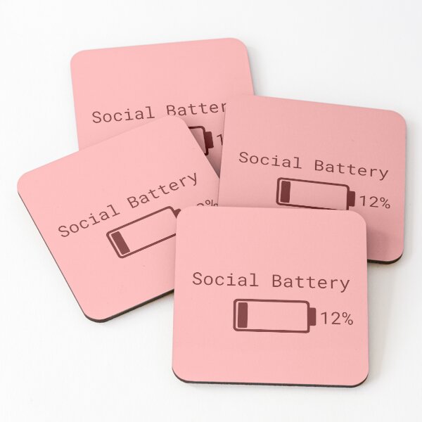 Item preview, Social Battery Status designed and sold by Prettyproblemz.