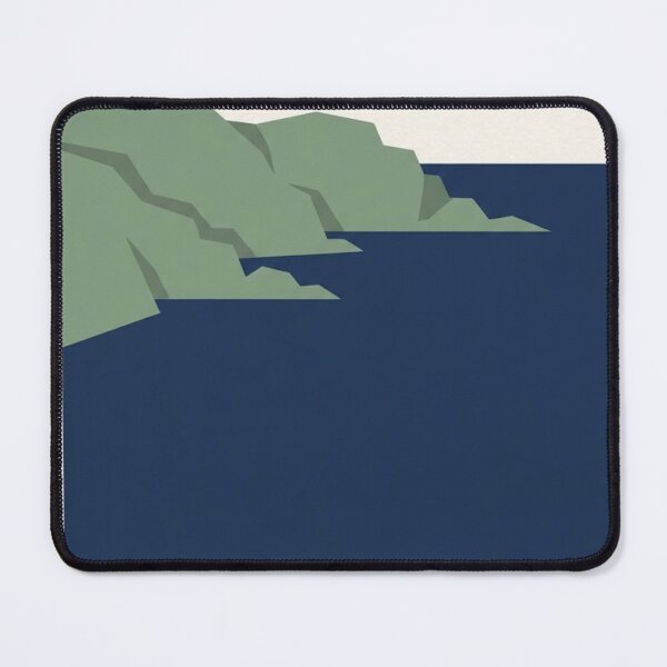 Item preview, Rocky Coastline Silhouette | Minimalist Sage and Navy Print designed and sold by Zaramodo.