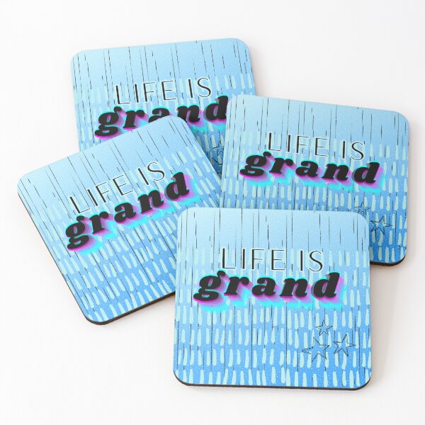 Item preview, Life Is Grand – Positive Affirmation Colorful Typography designed and sold by Khadique.